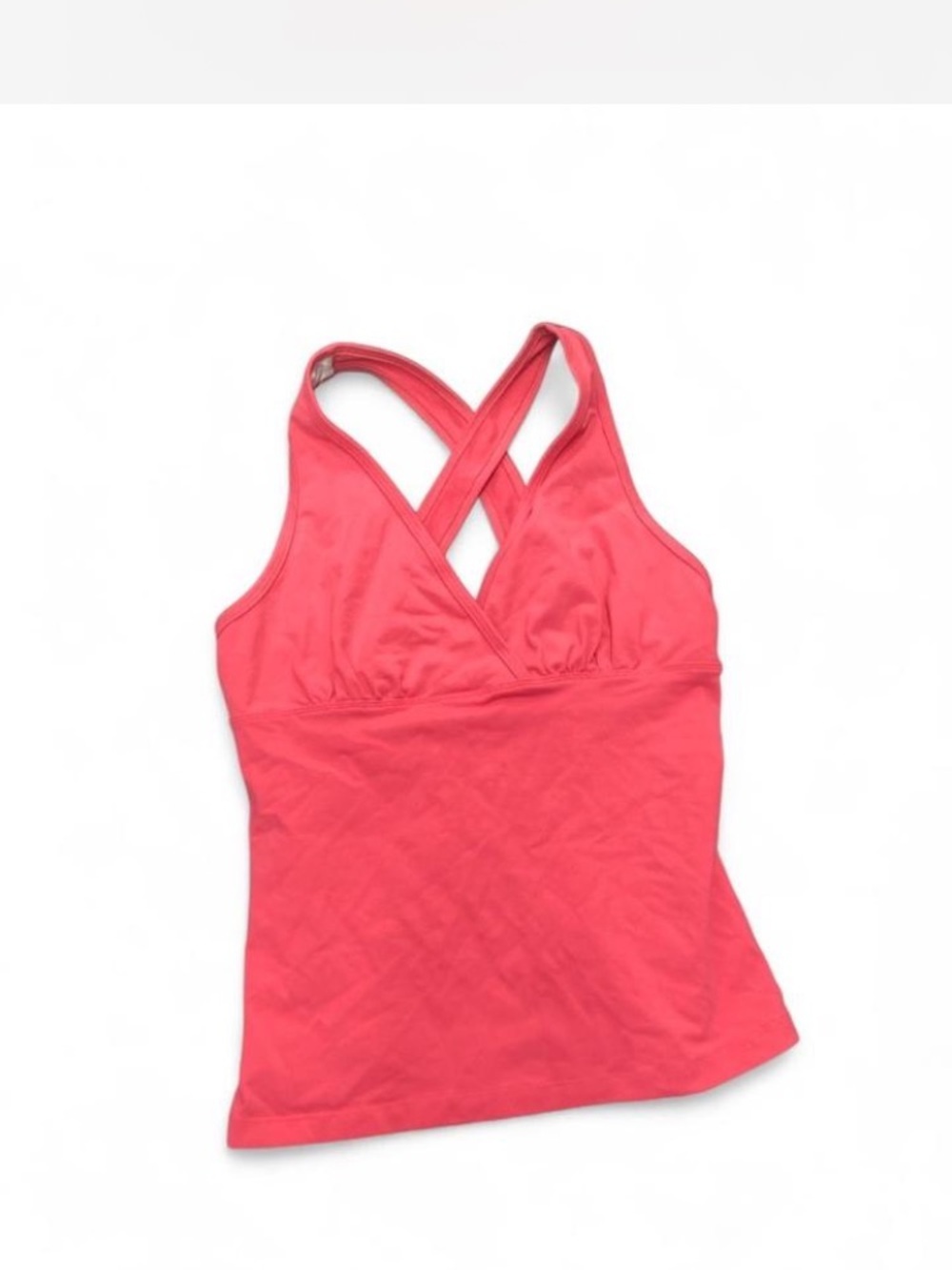 Bebe sports Coral Pink Crisscross Racerback Tank - Picture 2 of 4
